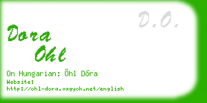 dora ohl business card